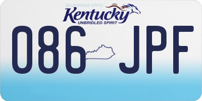 KY license plate 086JPF