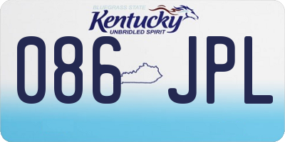 KY license plate 086JPL