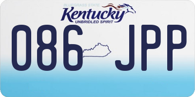 KY license plate 086JPP