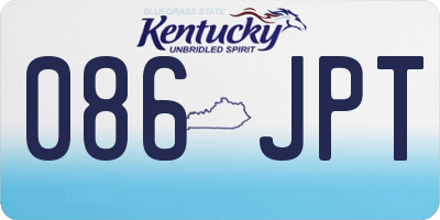 KY license plate 086JPT