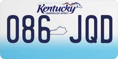 KY license plate 086JQD