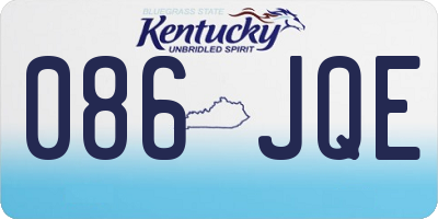 KY license plate 086JQE