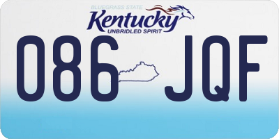 KY license plate 086JQF