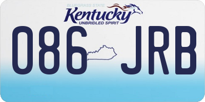 KY license plate 086JRB