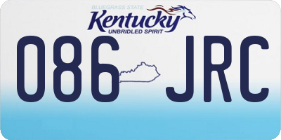 KY license plate 086JRC
