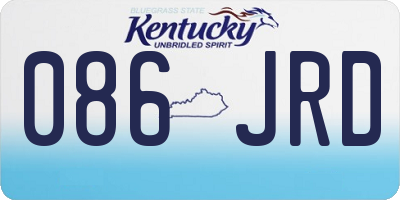 KY license plate 086JRD
