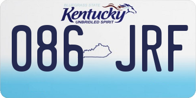 KY license plate 086JRF