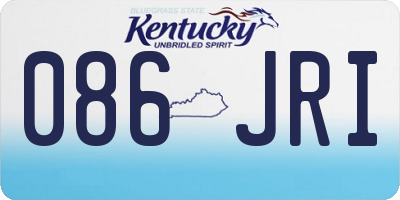 KY license plate 086JRI