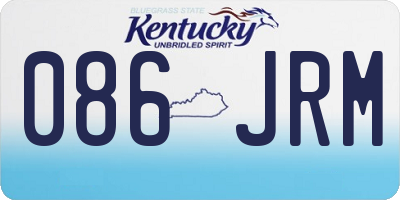 KY license plate 086JRM