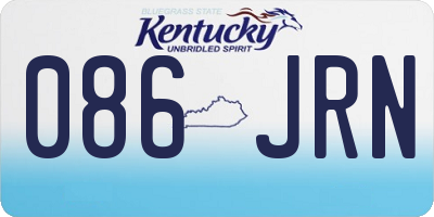 KY license plate 086JRN