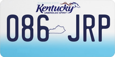 KY license plate 086JRP