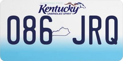 KY license plate 086JRQ