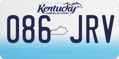 KY license plate 086JRV