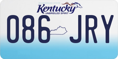 KY license plate 086JRY