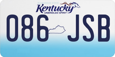 KY license plate 086JSB