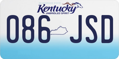 KY license plate 086JSD