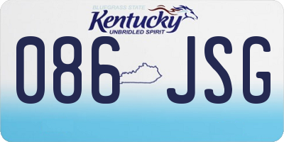KY license plate 086JSG