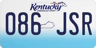 KY license plate 086JSR