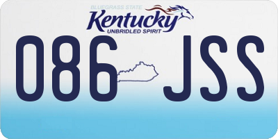 KY license plate 086JSS