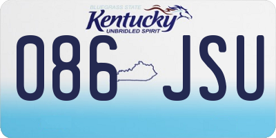 KY license plate 086JSU