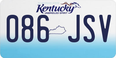 KY license plate 086JSV