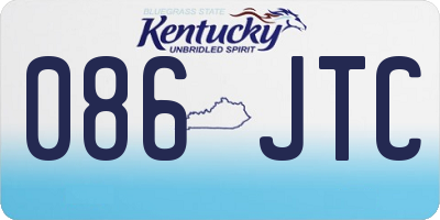 KY license plate 086JTC