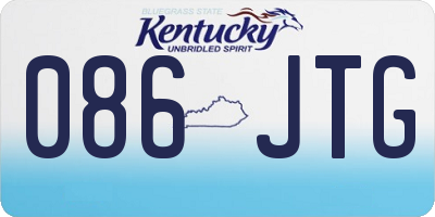 KY license plate 086JTG