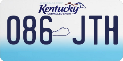 KY license plate 086JTH