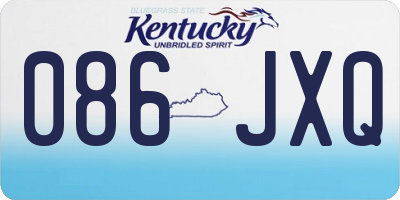KY license plate 086JXQ
