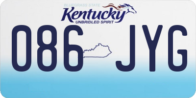 KY license plate 086JYG