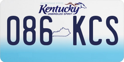 KY license plate 086KCS