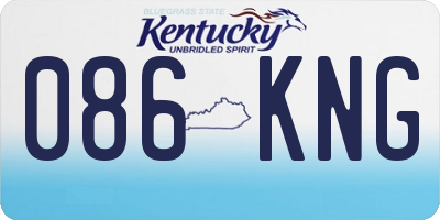 KY license plate 086KNG