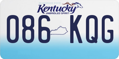 KY license plate 086KQG