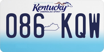 KY license plate 086KQW
