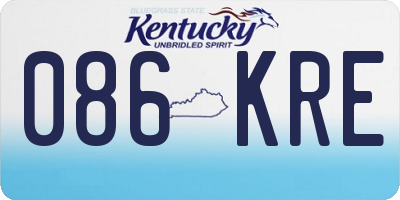 KY license plate 086KRE