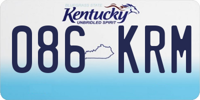 KY license plate 086KRM