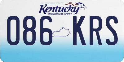 KY license plate 086KRS