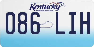 KY license plate 086LIH