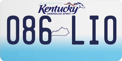 KY license plate 086LIO