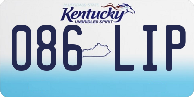 KY license plate 086LIP