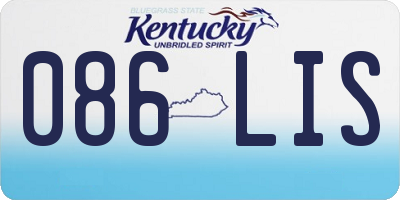 KY license plate 086LIS