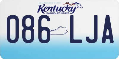 KY license plate 086LJA