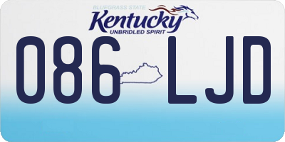 KY license plate 086LJD