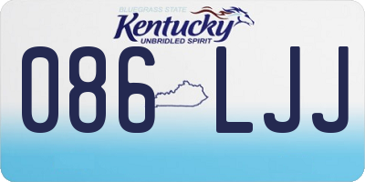 KY license plate 086LJJ