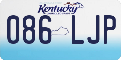 KY license plate 086LJP