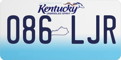 KY license plate 086LJR
