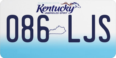 KY license plate 086LJS