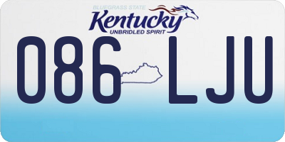 KY license plate 086LJU
