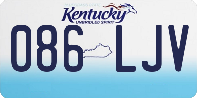 KY license plate 086LJV