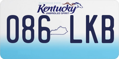 KY license plate 086LKB